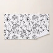 Corail plante, tortue marine (Serviette à main)