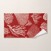Corail récif dans la serviette de bain rouge (Serviette à main)