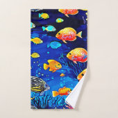 Corail Reef Fish Art (Serviette à main)