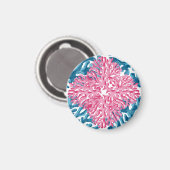 Corail Rococo rose et aqua Option 1 Magnet (Recto/Verso)