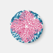 Corail Rococo rose et aqua Option 1 Magnet (Devant)