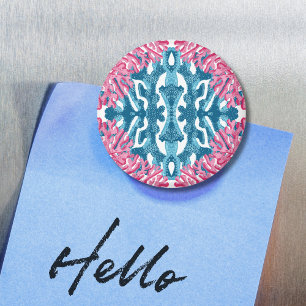 Corail Rococo rose et aqua Option 2 Magnet