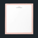 Corail rose | Bloc-notes personnalisé au coeur sim<br><div class="desc">Ce bloc-notes personnalisé est doté d'un bord de couleur simple et d'un coeur mignon. Personnalisez le texte avec votre nom ou n'importe quel texte. Ce bloc-notes personnalisé sera un cadeau parfait pour un enseignant,  des amis ou vous-même. D'autres designs sont disponibles dans ma boutique BaraBomStudio. Merci!</div>