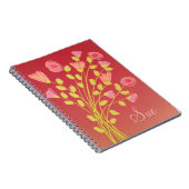 Corail rose Carnet à fleurs (Côté Droit)