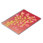 Corail rose Carnet à fleurs (Côté gauche)