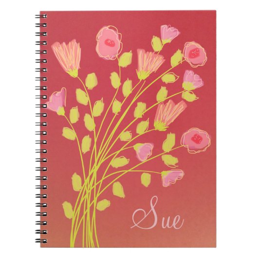 Corail rose Carnet à fleurs (Devant)