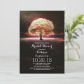 corail rose phare arbre nuptiale douche invitation (Debout devant)
