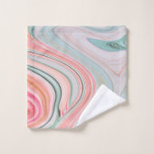 corail rose vif menthe vert arc-en-ciel tourbillon (Gant de toilette)