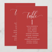 Corail rouge, Cartes de plan de siège avec nom d'i (Devant / Derrière)