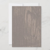 Corail Rustic Barn Invitations de mariage en bois (Dos)