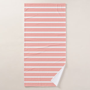 Corail vivant et blanc cinq bandes motif