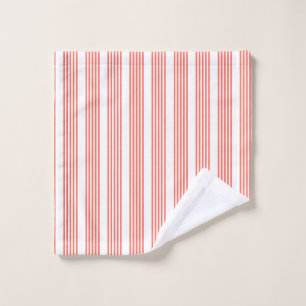 Corail vivant et blanc cinq bandes motif