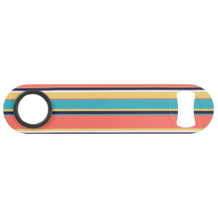 Corail vivant, rayures bleues et jaunes