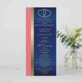 Coral and Navy Gold Hearts - Programma (Staand voorkant)