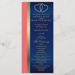 Coral and Navy Gold Hearts - Programma