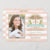 Coral Aqua Dental School Afstuderen Aankondiging (Voorkant / Achterkant)