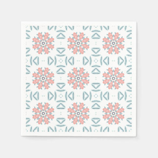 Coral Aqua Mediterraan Medaillon Decoupage Servet
