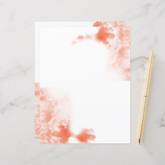 Coral Aquarelle papier à papier ordinaire