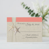 Coral Beach en Burlap Response Kaart (Staand voorkant)