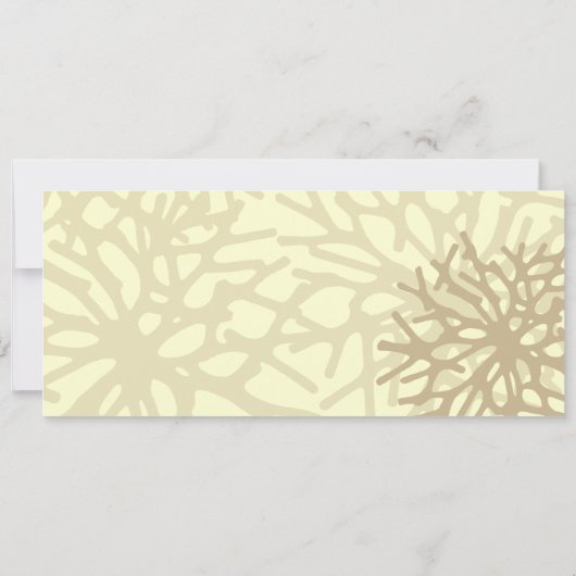 Coral Beach Ocean Reef Faire-part de mariage (Dos)