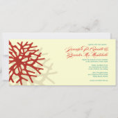 Coral Beach Ocean Reef Faire-part de mariage (Devant)