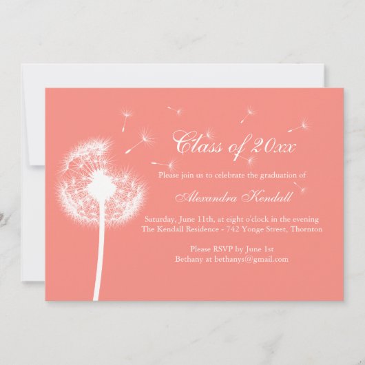 Coral Best Wives Graduation Invitation (Devant)
