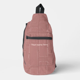 Coral Blauwdruk Schouderrugzak Sling Bag