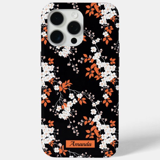 Coral Blossom Elegance Gepersonaliseerde Telefoonh Case-Mate iPhone Case (Achterkant)