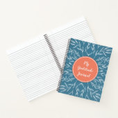 Coral & Blue Custom Gratitude Journal Notitieboek (Binnen)