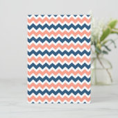 Coral Blue Nautical Custom Baby Shower Invitations (Debout devant)
