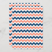 Coral Blue Nautical Custom Baby Shower Invitations (Devant / Derrière)