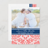 Coral Blue Photo Enregistrer les cartes postales M (Devant / Derrière)