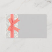 Coral Bow sur la dentelle d'ivoire et la carte Gra (Dos)