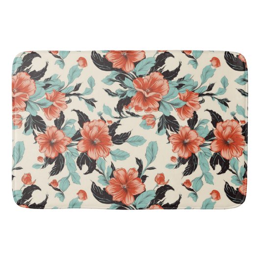 Coral Breeze Floral Badmat (Voorkant)