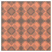 Coral Brown Checker Argyle Pattern Stof (Close Up)