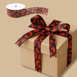 Coral Brown Luipaard Print Lint