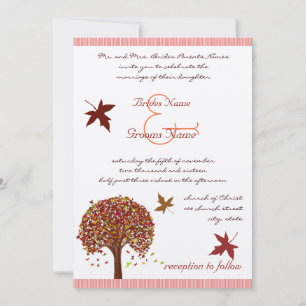 Coral Burgundy Red Limoen Tree Weddenschap Kaart
