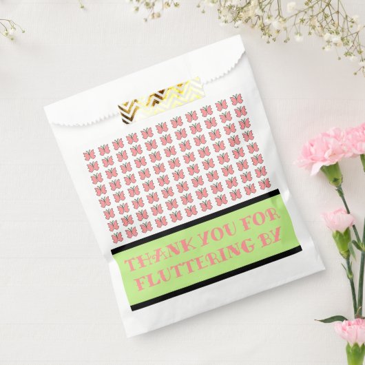 Coral Butterfly Verjaardagsfeest Bedankzakje (Gezegeld)