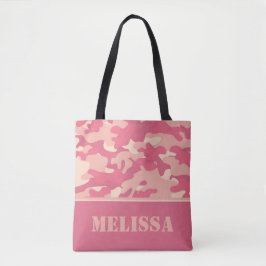 Coral Camouflage | Gepersonaliseerd Tote Bag