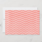 Coral Chevron Invitations de mariage (Dos)
