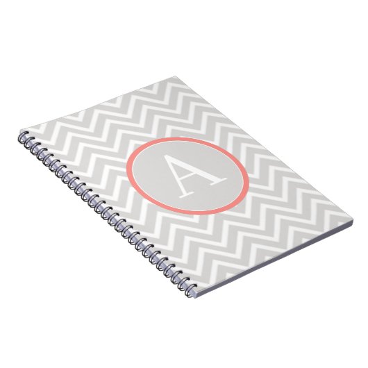 Coral Chevron Monogram Carnet (Côté Droit)