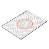 Coral Chevron Monogram Carnet (Côté gauche)