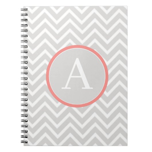 Coral Chevron Monogram Carnet (Devant)