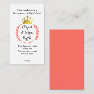 Coral Christian DIAPER WIPES RAFFLE Carte de boîti