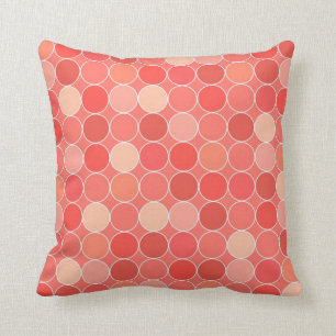Coral Circles Pattern Decorative Pillow Kussen