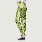 Coral Circles Tropical Green Leggings (Links)
