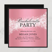 Coral Confetti Bachelorette Party Invitation (Devant / Derrière)