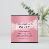 Coral Confetti Bachelorette Party Invitation (Debout devant)