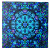 Coral Cornucopia Mandala Tile Tegeltje (Voorkant)