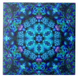 Coral Cornucopia Mandala Tile Tegeltje